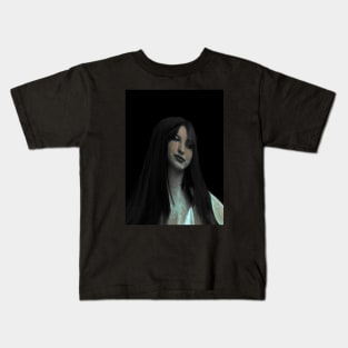 Beautiful girl, so beautiful. Picture is slightly sloppy and with pixelation. But what important - is here. Kids T-Shirt